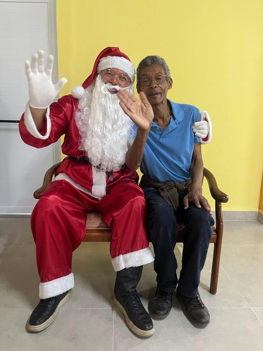 Wilson de Paula, nosso coordenador aproveitou momento com o Papai Noel